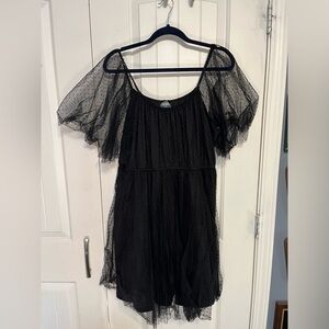 Arula Lace & Puffy Sleeve Babydoll Dress